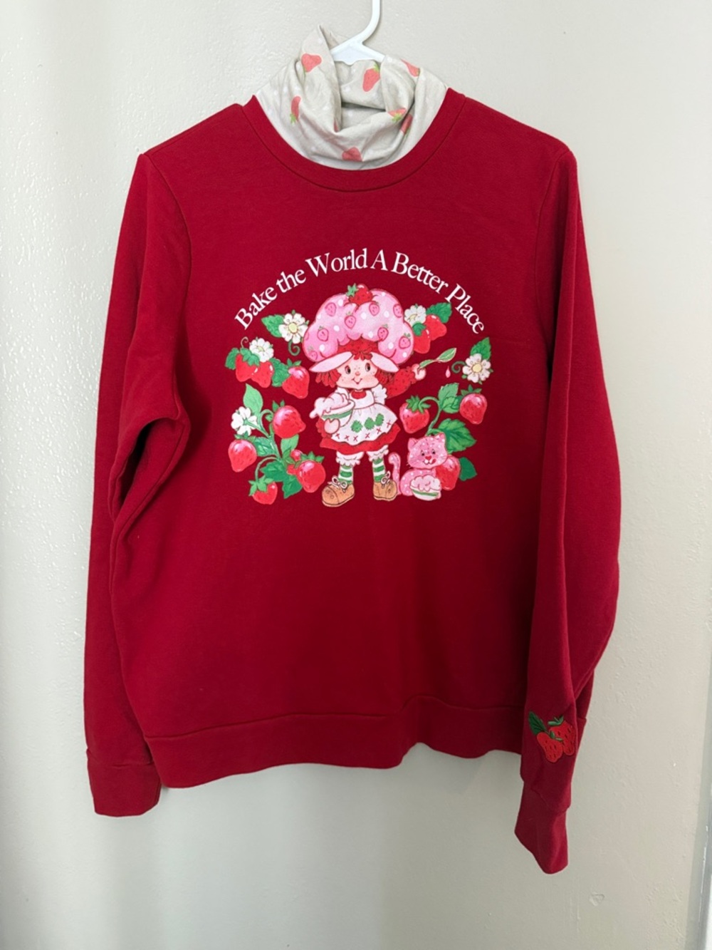 Red Strawberry Graphic Sweatshirt - Women
